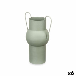 Vase Green Steel 22 x 32 x 14 cm (6 Units)