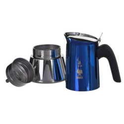 Italian Coffee Pot Bialetti New Venus 6 Cups Blue Stainless steel 300 ml