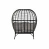 Garden sofa DKD Home Decor Black Beige synthetic rattan Steel (130 x 68 x 146 cm) (130 x 68 x 146 cm)