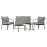 Table Set, Desk and 2 Chairs Home ESPRIT Steel 121 x 70 x 75 cm