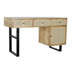 Desk DKD Home Decor Natural Black (130 x 50 x 76 cm)