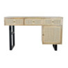 Desk DKD Home Decor Natural Black (130 x 50 x 76 cm)