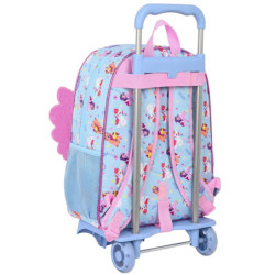 School Rucksack with Wheels My Little Pony Wild & free Blue Pink 33 x 42 x 14 cm