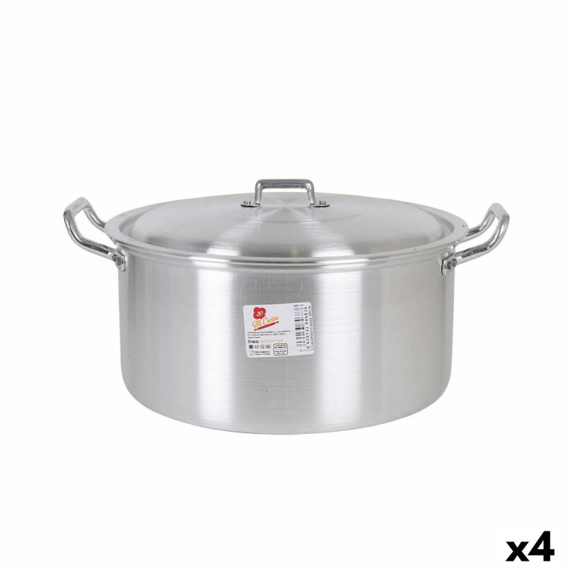 Casserole with lid Aluminium 35 x 29 x 17 cm (4 Units)