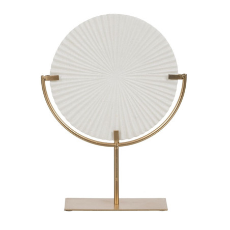 Decorative Figure White Golden Circle 28 x 10 x 38 cm