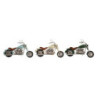 Decorative Figure DKD Home Decor 28 x 10 x 17 cm Motorbike White Green Sky blue Vintage (3 Pieces)