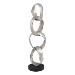 Decorative Figure 21 x 15 x 63 cm Black Silver