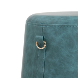 Pouffe Dark blue Synthetic Leather 41 x 41 x 42 cm DMF