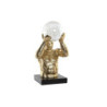 Decorative Figure DKD Home Decor Black Golden Resin Men Modern (17 x 16 x 31,5 cm)