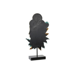 Decorative Figure DKD Home Decor 22 x 8 x 42,5 cm Black Golden Buddha Turquoise Oriental (2 Units)