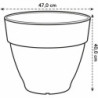 Plant pot Elho   Ø 47 cm Circular Anthracite Plastic