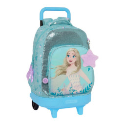 School Rucksack with Wheels Frozen Hello spring Blue 33 X 45 X 22 cm