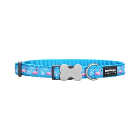 Dog collar Red Dingo STYLE FLAMINGO Turquoise 41-63 cm