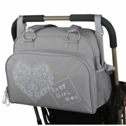 Diaper Changing Bag Baby on Board Baby girl Grey