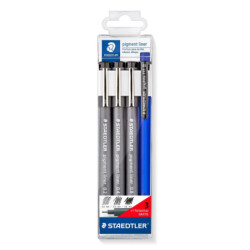 Set of Felt Tip Pens Staedtler Black (10 Units)