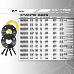 Separator set OMP 4x100 60,1 M12 x 1,5 20 mm