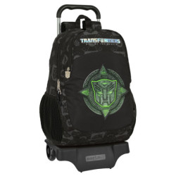 School Rucksack with Wheels Transformers Black 32 x 44 x 16 cm