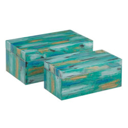 Decorative box 35 x 20 x 15 cm Abstract DMF (2 Units)