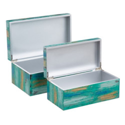 Decorative box 35 x 20 x 15 cm Abstract DMF (2 Units)