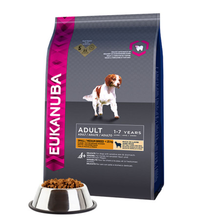 Fodder Eukanuba Small & Medium Adult Lamb Rice 12 kg