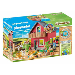 Playset Playmobil 71248 Country Furnished House with Barrow and Cow 137 Pieces