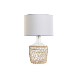 Desk lamp Home ESPRIT White Brown Crystal Rope 220 W 60 V 28 x 28 x 45 cm (2 Units)