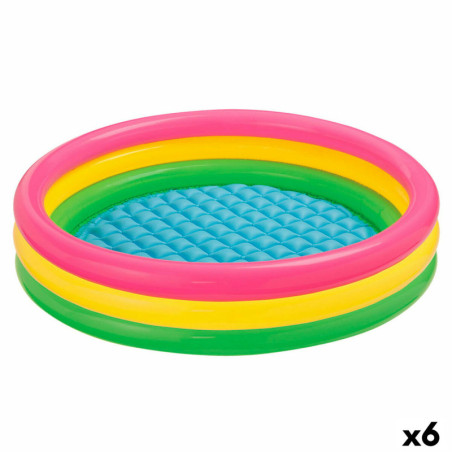 Inflatable Paddling Pool for Children Intex Sunset Rings 275 L 147 x 33 x 147 cm (6 Units)