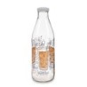 Glass Bottle Transparent Metal Glass 1 L Juice (6 Units)