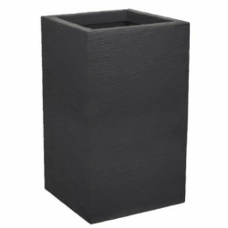 Plant pot EDA Graphit Up Squared Anthracite Plastic 29,5 x 29,5 x 49,5 cm