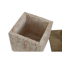 Jewelry box Home ESPRIT Beige Resin 12 x 12 x 21 cm