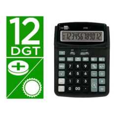 Calculator Liderpapel XF39 Black Plastic