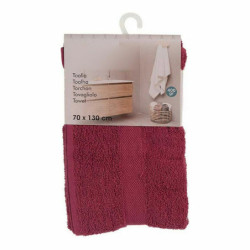 Bath towel Maroon (70 x 0,5 x 130 cm) (3 Units)