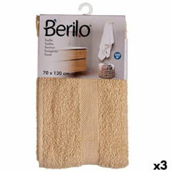 Bath towel Cream 70 x 130 cm (3 Units)