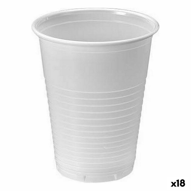 Set of reusable glasses Algon White 50 Pieces 200 ml (18 Units)