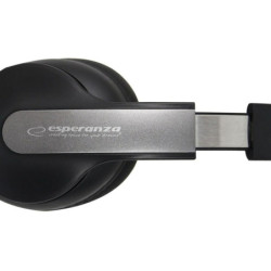 Headphones with Microphone Esperanza EH240 Black