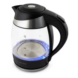 Water Kettle and Electric Teakettle Esperanza EKK009  Black Glass Plastic 2200 W 1,8 L