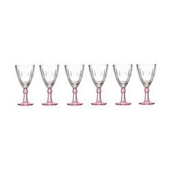 Wine glass Crystal Pink 6 Units (275 ml)