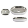 Soap dish Silver Stainless steel White Plastic 9,5 x 2,5 x 13 cm (6 Units)