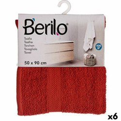 Bath towel Terracotta colour 50 x 90 cm (6 Units)