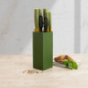 Knife Holder Quid Naturalia Set 7 Pieces Green Metal