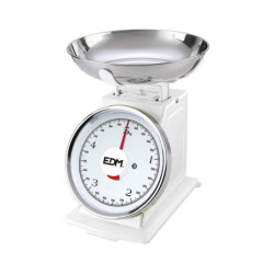 retro kitchen scales EDM White 5 kg 20,5 x 4 cm