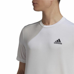 Men’s Short Sleeve T-Shirt AEROREADY Adidas Designed To Move  White