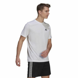 Men’s Short Sleeve T-Shirt AEROREADY Adidas Designed To Move  White