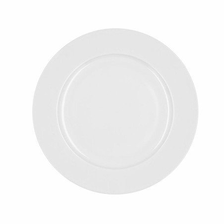 Flat plate Bidasoa Glacial Ceramic White (25 cm) (Pack 6x)