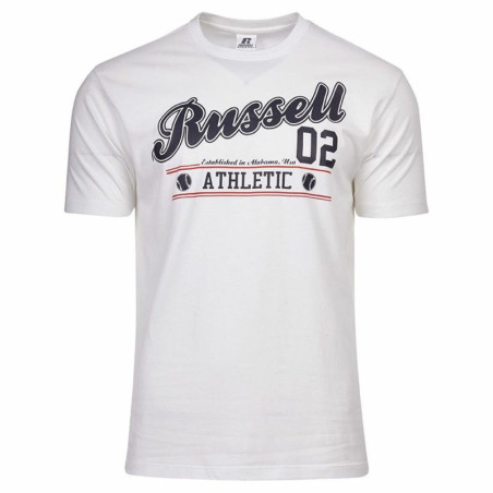 Short Sleeve T-Shirt Russell Athletic Amt A30311 White Men