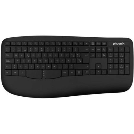 Wireless Keyboard Phoenix K201 Black Spanish Qwerty