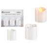 Candle Set 3,7 x 3,7 x 5 cm White (12 Units)