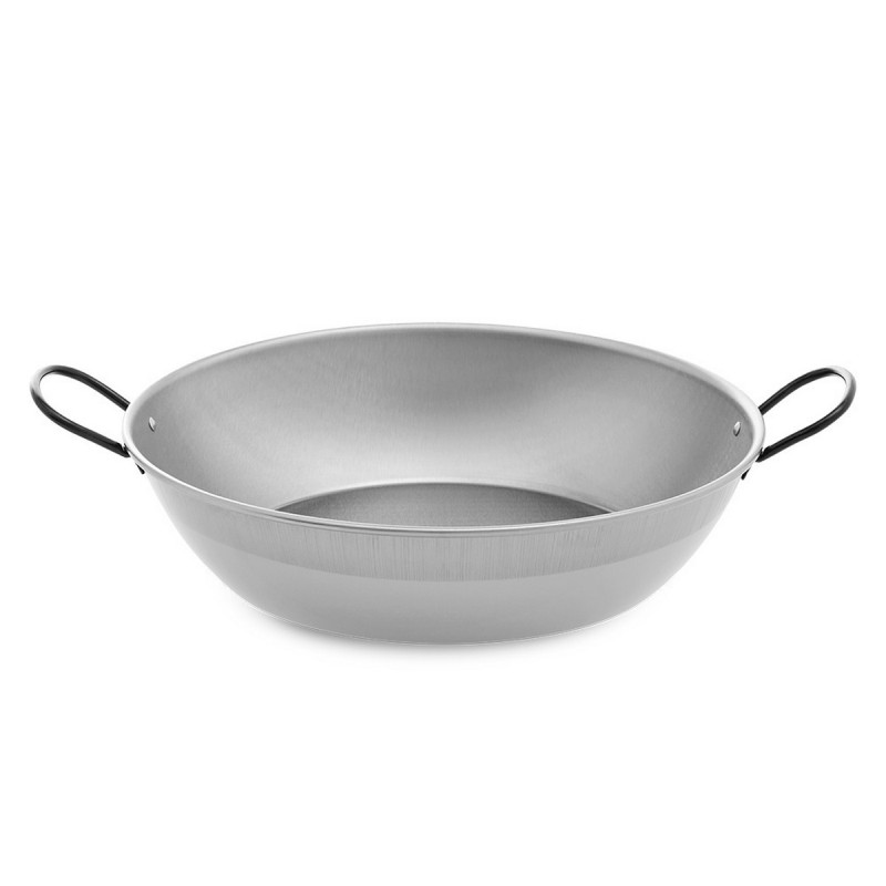 Deep Pan with Handles Vaello 450 Polished Steel Chromed (Ø 50 cm)