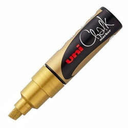 Liquid chalk marker Uni-Ball PWE-8K Golden (6 Pieces)