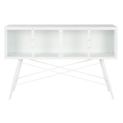 Console DKD Home Decor White Metal Crystal 120 x 35 x 80 cm